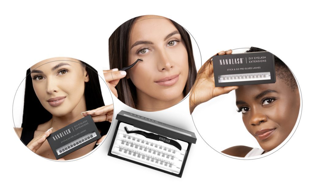 Förlimmade lösögonfransar nanolash